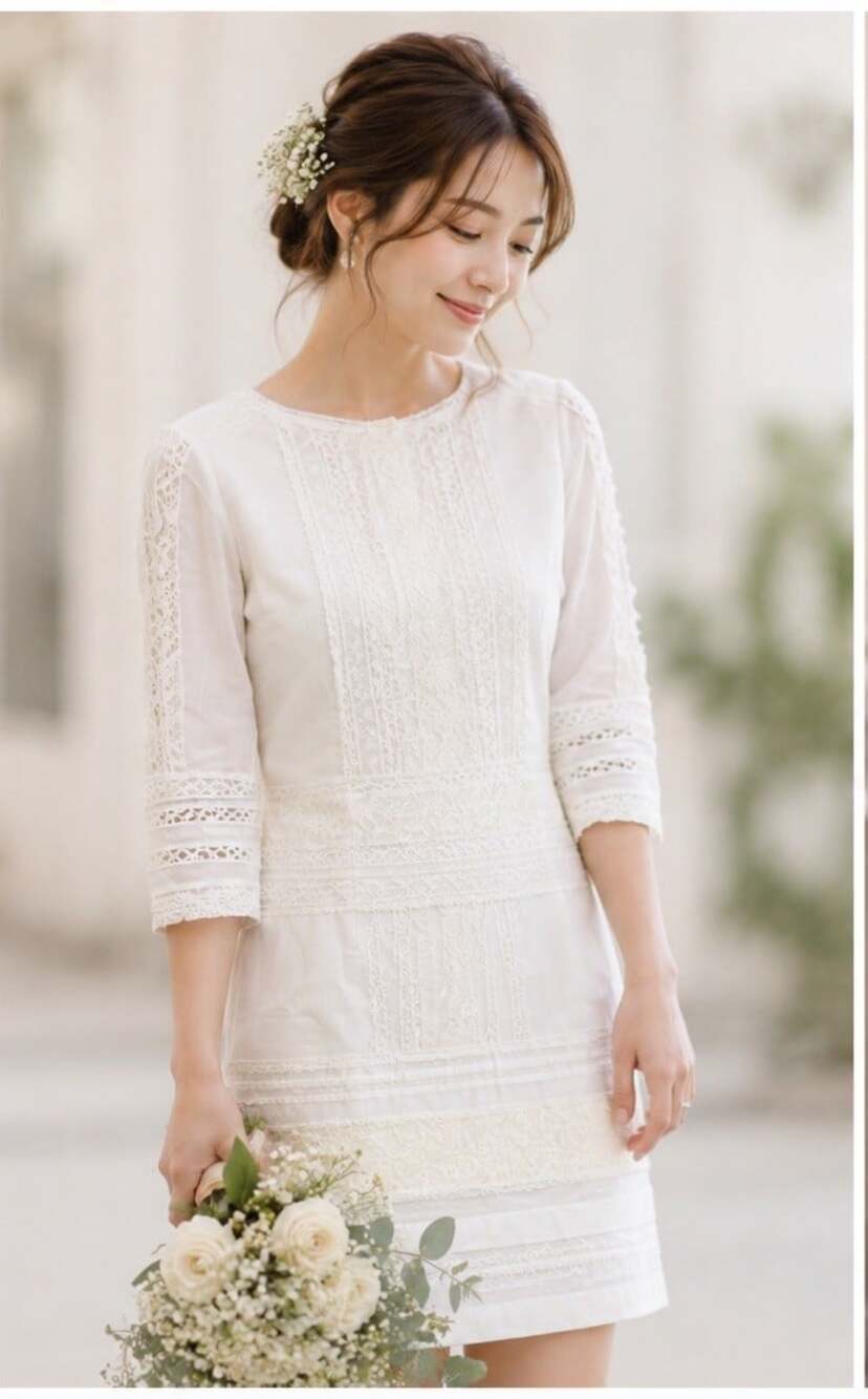ABERCROMBIE FITCH White Lace Dress Cottagecore Bridal Fairy Classic Feminine XS
